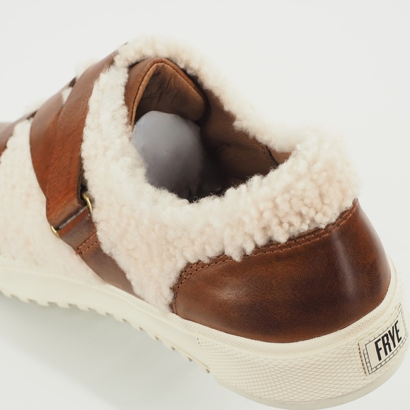 Gia Moto Low Genuine Shearling Buckle Strap Sneakers - Picture 6 of 8